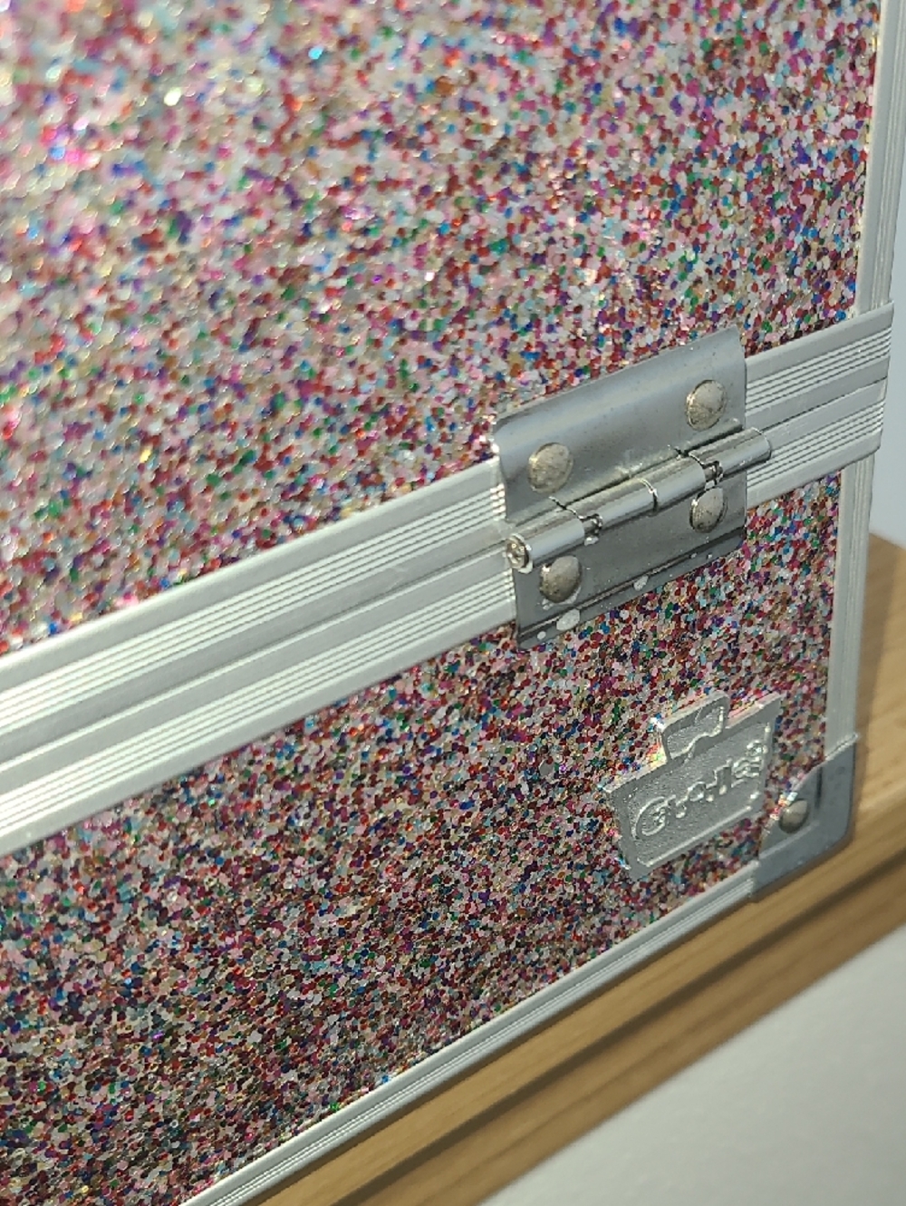 Caboodles Pink Multi Glitter Cosmetic Case - Picture 2 of 7